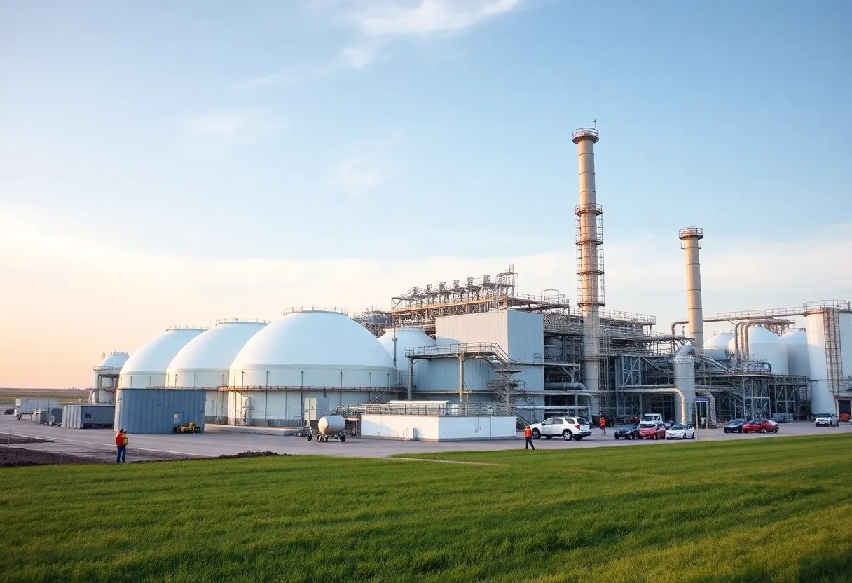 Construction of Cronus Chemicals Ammonia Plant near Tuscola, Illinois