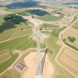 Construction of high-voltage transmission lines in central Illinois