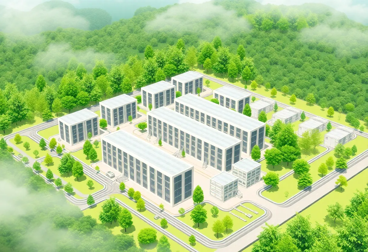 Conceptual illustration of Minooka data center complex