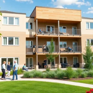 Grand opening of Willis Senior Lofts, an affordable housing building in Rochelle, Illinois.