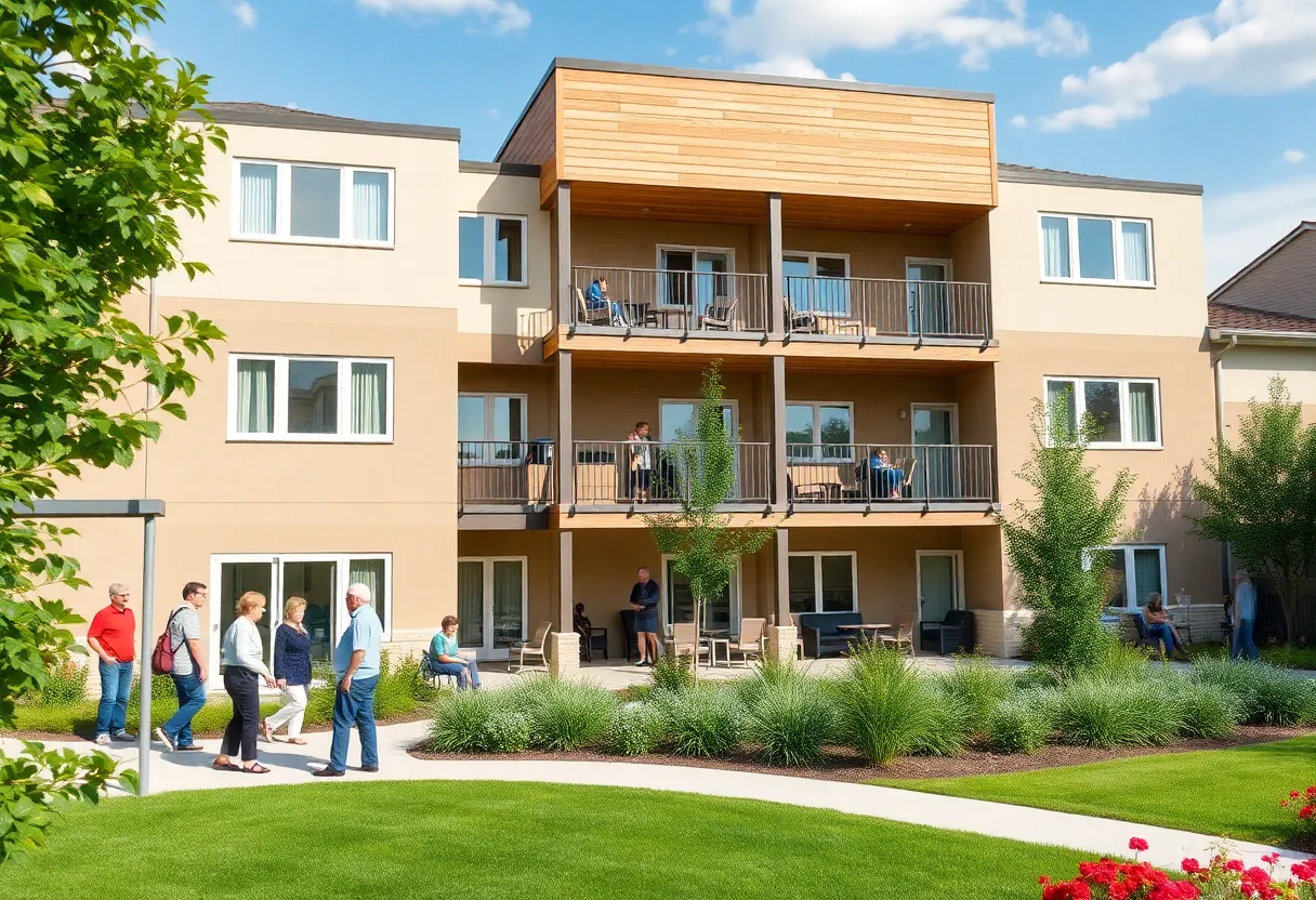 Grand opening of Willis Senior Lofts, an affordable housing building in Rochelle, Illinois.